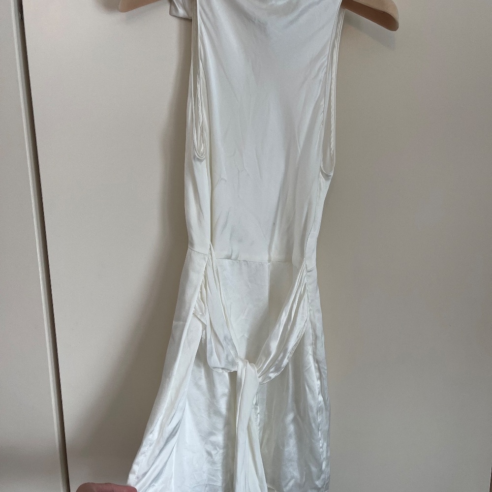 Amanda Uprichard x REVOLVE Sandrine Dress in Ivory Silk Formal XS NWOT $306 - Picture 4 of 7